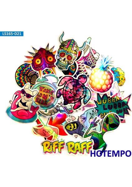 Et Garip Lazer Parlak Renkli Flaş Sticker'lar Mobil Telefon Laptop Bagaj Gitar Kılıf Kaykay Bisiklet Moto Araba Sticker'lar-Ürün (Yurt Dışından) fırsatları