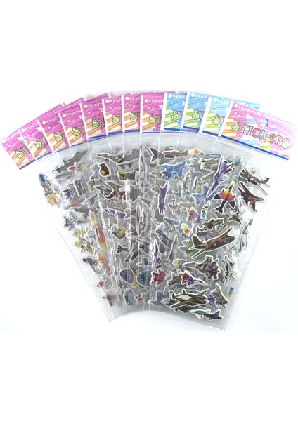 Stil 20 Stil 12 Sayfa Paket Sevimli Toplu 3D Dolgu Etiketler Çocuklar Için Scrapbooking Dizüstü Bilgisayar Cep Telefonu Dekorasyon Kız Erkek Doğum Günü Hediyesi (Yurt Dışından)