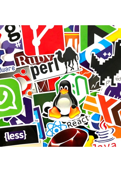 Fildişi Tarzı Pcslot Geek Docker Stickers Hacker Programlama Java Cool Stickerlar Bagaj Buzdolabı Laptop Gitar Stickerları - (Yurt Dışından)