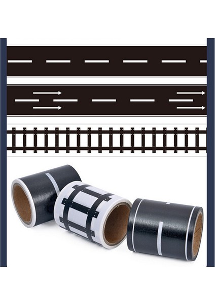 Yol Stilinin Köşeleri Tren Oyuncak Araba Yolu Trafik Bant Washi Bant Çıkartma Türü Oto Yapıştırıcı Bant Çocuklar Için Eğitici Oyun Araçları (Yurt Dışından) fırsatları