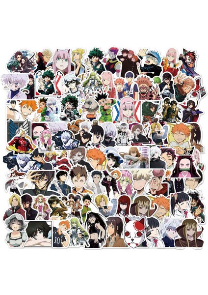 Lavanta Tarzı Jujutsu Kaisen Hunter x Hunter Anime Stickerlar Kaykay Araba Laptop Bisiklet Cool Graffiti Sticker Yapıştırma Çocuk Oyuncak (Yurt Dışından)