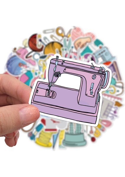 J Tarzı Karikatür Dikiş Makinesi Etiketleri Dikiş Aletleri Cetvel Makas Valiz Kaykay Grafiti Laptop Bagaj Grafiti Etiketleri (Yurt Dışından) fiyatları