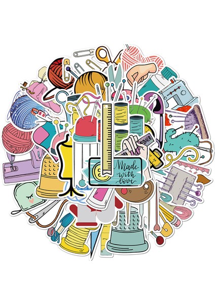 J Tarzı Karikatür Dikiş Makinesi Etiketleri Dikiş Aletleri Cetvel Makas Valiz Kaykay Grafiti Laptop Bagaj Grafiti Etiketleri (Yurt Dışından) fırsatları