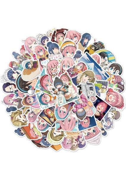 AZ213-50 Adet Tarzı Çeşitli Anime Sticker'lar: Demon Slayer, Naruto, Attack On Titan, Dragon Ball, Rited Away Sticker'lar, Sevimli Sticker Paketi (Yurt Dışından)