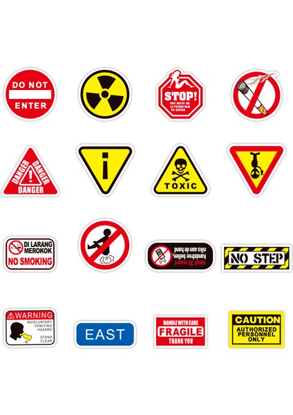 Laptop Motosiklet Bisiklet Bagaj Gitar Ev Dekorasyonu Için Tehlike Yasak Hatırlatma Komik Stickerlar (Yurt Dışından) modelleri
