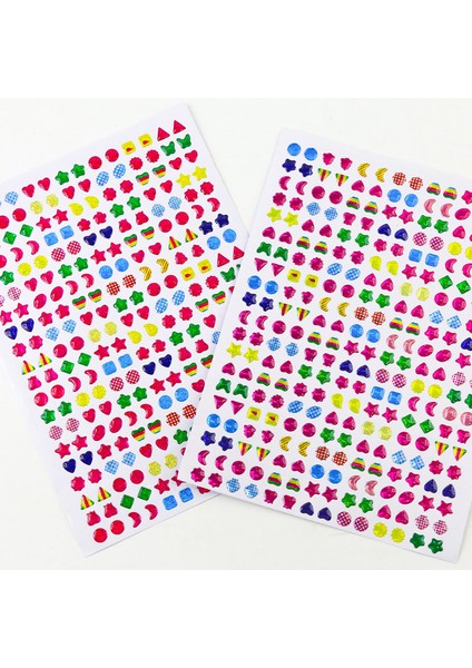 3 Adet Stil Kız Çocukları Için 3D Taşlı Yapışkan Küpe Çıkartmaları Glitter Kristal Sticker Küpeler Pony Oyuncağı Hediye (Yurt Dışından) modelleri