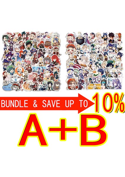 50 Adet A ve B Tarzı Pc'ler Için Ge Impact Oyun Çıkartmaları Anime Laptop Valiz Kaykay Bisiklet Bagaj Su Geçirmez Sticker Çocuk Oyuncak Hediye Etiket (Yurt Dışından)