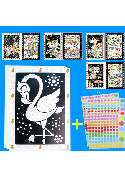 1 Çanta Tarzı Çocuklar Için Sevimli Karikatür Hayvan Bulmaca Nokta Sticker Kendin Yap Oyuncaklar Eğitici Hediye (Yurt Dışından)