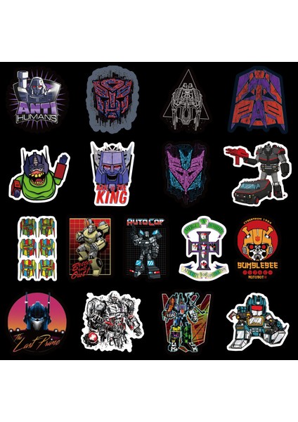 50 Adet Tarzı Transformers Çıkartmaları Robot Etiketler Bavul El Arabası Gitar Elektrikli Araba Su Geçirmez Pvc Grafiti Sticker (Yurt Dışından)