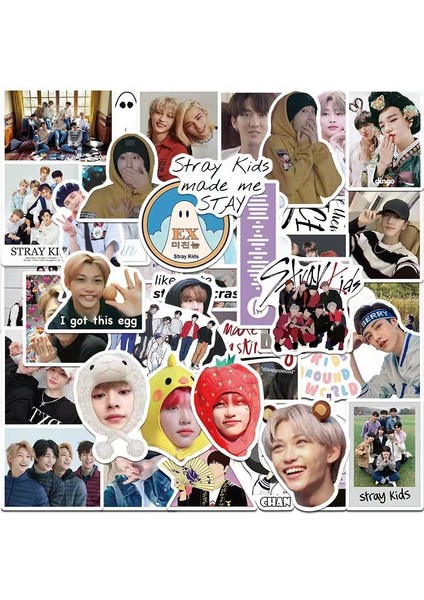 Altın Tarzı Bangtan Boys Stickerları Kpop Yıldızları Stickerları Idoller Sevimli Fotoğraflar Oyuncaklar Kaykay Bavul Laptop Telefon Stickerları Için - Türkçe (Yurt Dışından)