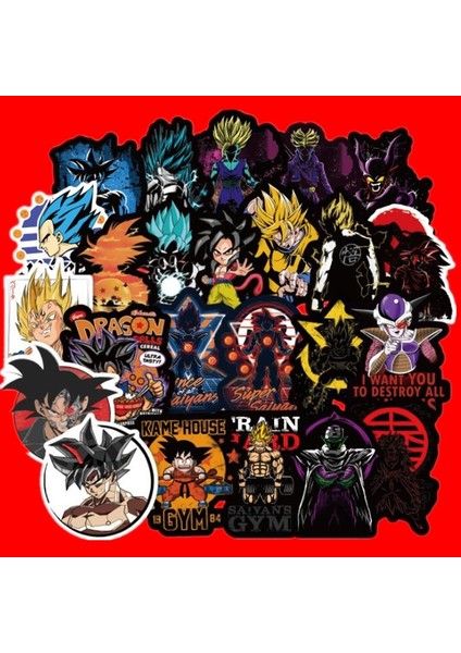 100 ADET-005 Tarzı Anime Ejderha Topu Stickerlar Süper Saiyan Goku Etiket Snowboard Bagaj Araba Buzdolabı Dizüstü Bilgisayar Cool Sticker Için (Yurt Dışından)