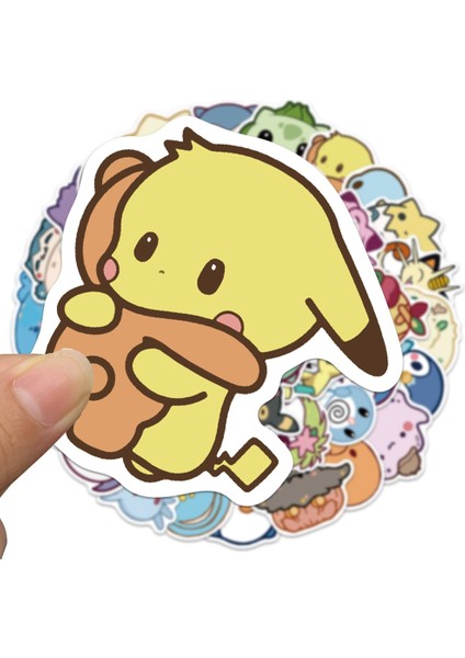 Altın Tarzı Sevimli Pokemon Çıkartmaları Çocuk Hediyesi Için Su Geçirmez Laptop Valiz Stickerları Kawaii - Pokemon Karikatürü (Yurt Dışından) fırsatları