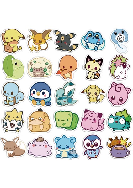 Altın Tarzı Sevimli Pokemon Çıkartmaları Çocuk Hediyesi Için Su Geçirmez Laptop Valiz Stickerları Kawaii - Pokemon Karikatürü (Yurt Dışından) indirimleri