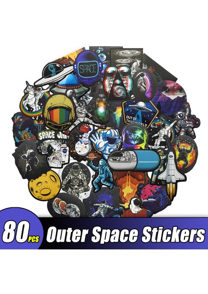 Tzd2 Stili Pcs Evren Dış Uzay Çıkartmaları Ufo Uzaylı Astronot Laptop Kaykay Bilgisayar Gitar Çocuklar Çizgi Film Çıkartma Oyuncak (Yurt Dışından)