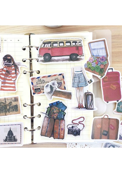 El Yapımı Scrapbooking El Boyaması Çıkartmalar Bitki Seyahat Yavaş Yaşam Albümü Günlük Mutlu Planlayıcı Etiket Dekorasyon Çıkartmaları (Yurt Dışından)