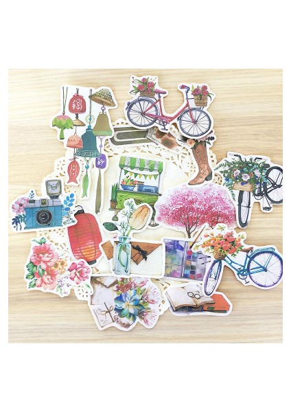 El Yapımı Scrapbooking El Boyaması Çıkartmalar Bitki Seyahat Yavaş Yaşam Albümü Günlük Mutlu Planlayıcı Etiket Dekorasyon Çıkartmaları (Yurt Dışından) fırsatları