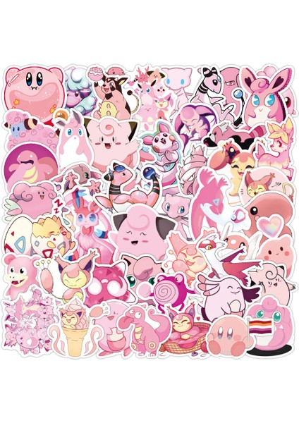 Koyu Gri Tarzı Pokemon Stickerlar Kirby Estetik Çizgi Film Anime Grafiti Etiketleri Seyahat Çantası Gitar Su Geçirmez Etiketler Naklejki (Yurt Dışından)