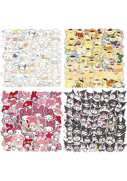 D Stili Kawaii Sanrio Sticker Kuromi My Melody Hello Kitty Çıkartmaları Kar Tahtası Laptop Su Geçirmez Sevimli Sticker Hediye Çocuk Oyuncakları Tekrar Etmez (Yurt Dışından)