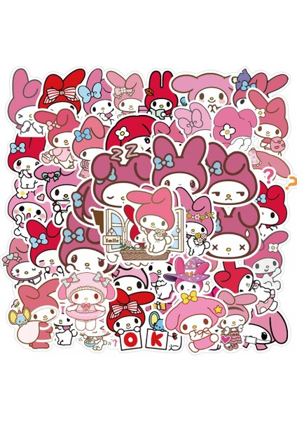 D Stili Kawaii Sanrio Sticker Kuromi My Melody Hello Kitty Çıkartmaları Kar Tahtası Laptop Su Geçirmez Sevimli Sticker Hediye Çocuk Oyuncakları Tekrar Etmez (Yurt Dışından)