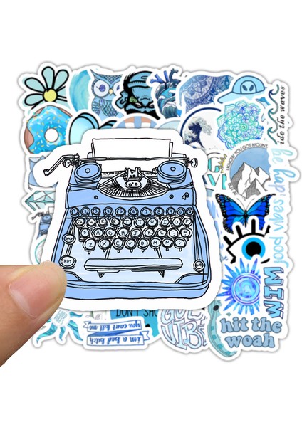 Mavi Stil Vsco Ins Tarzı Sticker Anime Laptop Kılıfı Araba Kaykay Motosiklet Kız Çocuklar Için Oyuncaklar Cool Hayvan Sticker F5 (Yurt Dışından)