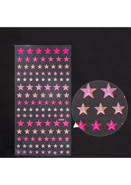 AY094-04 Stili Parlak Sihirli Kristal Aşk Yıldız Sticker 3D Parıldayan Taş Üç Boyutlu Sticker Telefon Defter Günlük Dıy Hediye Dekorasyon Kız Için (Yurt Dışından)