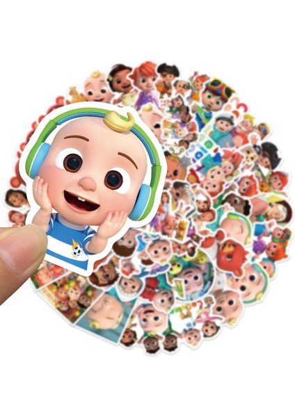 Çocuk Kızlar Için Cocomelon Graffiti Stickerları Buzdolabı Suya Dayanıklı Laptop Valiz Kendin Yap Vinil Çıkartmalar Oyuncak Hediye (Yurt Dışından)