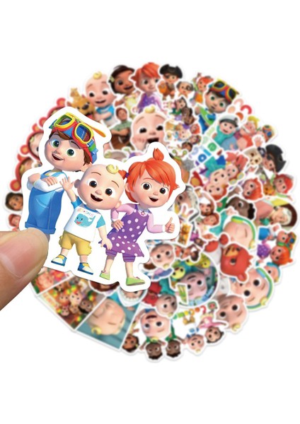 Çocuk Kızlar Için Cocomelon Graffiti Stickerları Buzdolabı Suya Dayanıklı Laptop Valiz Kendin Yap Vinil Çıkartmalar Oyuncak Hediye (Yurt Dışından) modelleri