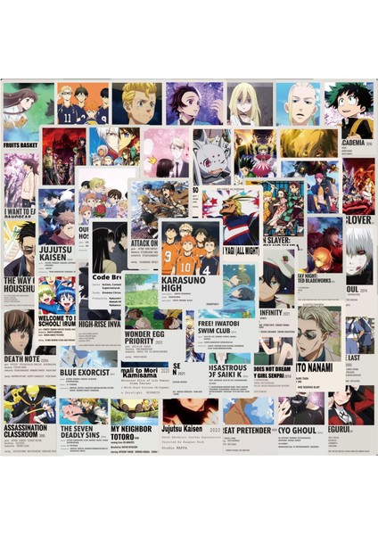 50 Adet A ve B Tarzı Pcs Karışık Japon Anime Etiketleri Poster Haiykuu Avcı × Avcı Şeytan Katili Telefon Dizüstü Bilgisayar Etiketleri Kaykay Bavul Çocuk Oyuncak (Yurt Dışından)