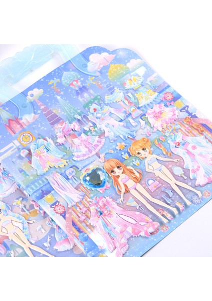 Aak 04 Stili Sevimli Prenses Giydirme Sticker Bebek Kızlar 3D Karikatür Giydirme Sticker Laptop Kitap Kawaldren Çocuk Oyuncakları Doğum Günü Hediyesi (Yurt Dışından) modelleri