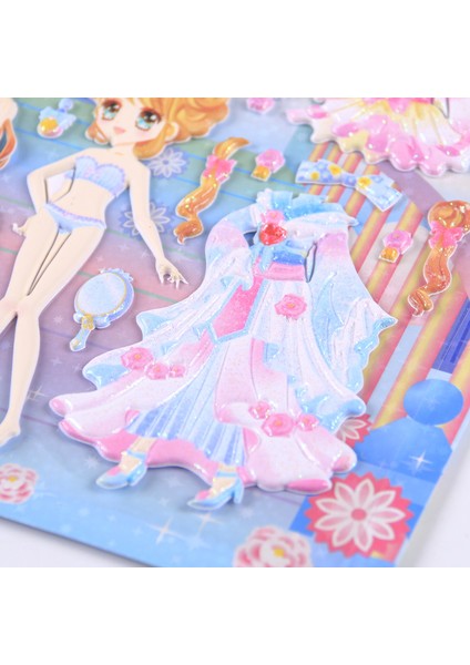 Aak 04 Stili Sevimli Prenses Giydirme Sticker Bebek Kızlar 3D Karikatür Giydirme Sticker Laptop Kitap Kawaldren Çocuk Oyuncakları Doğum Günü Hediyesi (Yurt Dışından) fırsatları
