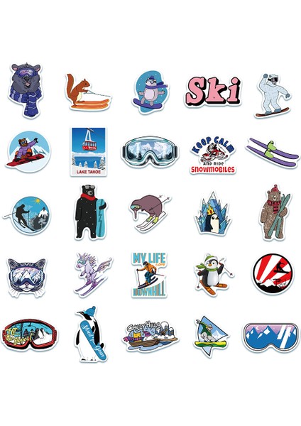 30 Adet Tarzı Pcs Açık Hava Kayak Spor Grafiti Sticker Kask Laptop Gitar Kaykay Bisiklet Pvc Çıkartma (Yurt Dışından)