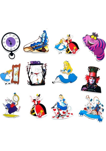 Vsco Kızı Alice Harika Ülke Sevimli Film Sticker Çıkartma Gitar Laptop Valiz Buzdolabı Sticker Scrapbooking Için - Türkçe (Yurt Dışından)