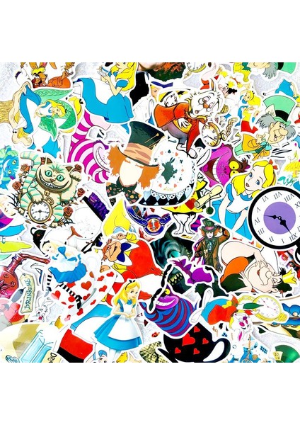 Vsco Kızı Alice Harika Ülke Sevimli Film Sticker Çıkartma Gitar Laptop Valiz Buzdolabı Sticker Scrapbooking Için - Türkçe (Yurt Dışından)