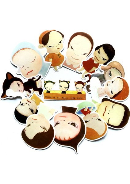 Nara Yoshitomo Çıkartmaları Valiz Kaykay Laptop Bagaj Buzdolabı Telefon Araba Stil Dıy Etiket Sticker (Yurt Dışından)