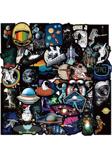 80 Çiçek Stili Çocuklar Için Harika Uzay Sticker Oyuncakları Ufo Astronot Roket Gezegen Sticker Etiketler Kaykay Araba Laptop Bisiklet Üzerinde (Yurt Dışından) modelleri
