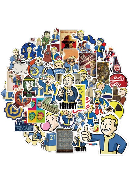 50 Adet Fallout Tarzı Pc Oyunu Fallout Çıkartmaları Pipboy Bavul Laptop Bagaj Kaykay Motosiklet Buzdolabı Sticker Anime Çıkartmaları Pegatinas (Yurt Dışından) modelleri