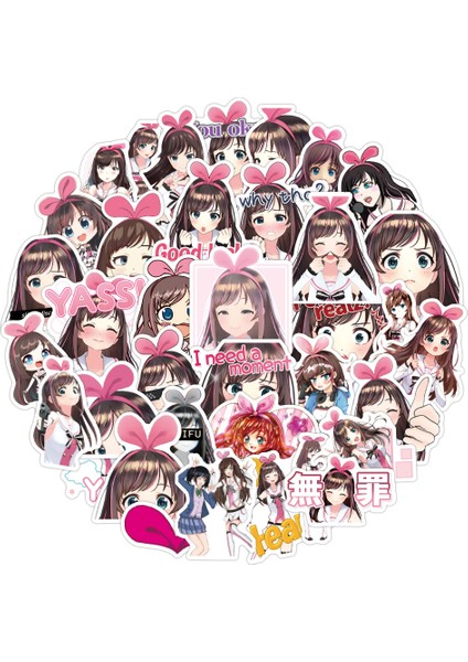 10 Adet B Tarzı Pcs Sevimli Anime Kız Gawr Gura Stickerları Dıy Buzdolabı Kaykay Laptop Su Geçirmez Grafiti Vsco Sticker Etiketler Çocuk Oyuncakları Için (Yurt Dışından)