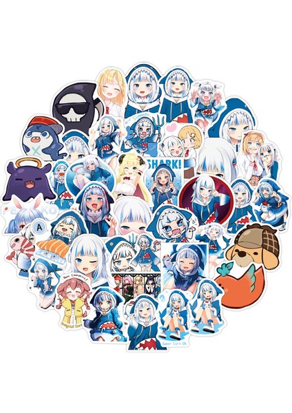 10 Adet B Tarzı Pcs Sevimli Anime Kız Gawr Gura Stickerları Dıy Buzdolabı Kaykay Laptop Su Geçirmez Grafiti Vsco Sticker Etiketler Çocuk Oyuncakları Için (Yurt Dışından) fiyatları