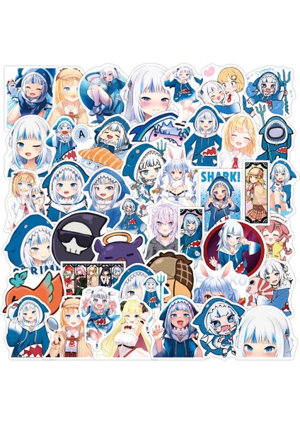 10 Adet B Tarzı Pcs Sevimli Anime Kız Gawr Gura Stickerları Dıy Buzdolabı Kaykay Laptop Su Geçirmez Grafiti Vsco Sticker Etiketler Çocuk Oyuncakları Için (Yurt Dışından) modelleri