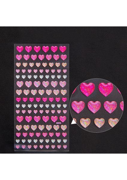 AY094-05 Stili Parlak Sihirli Kristal Aşk Yıldız Sticker 3D Parıldayan Taş Üç Boyutlu Sticker Telefon Defter Günlük Dıy Hediye Dekorasyon Kız Için (Yurt Dışından)