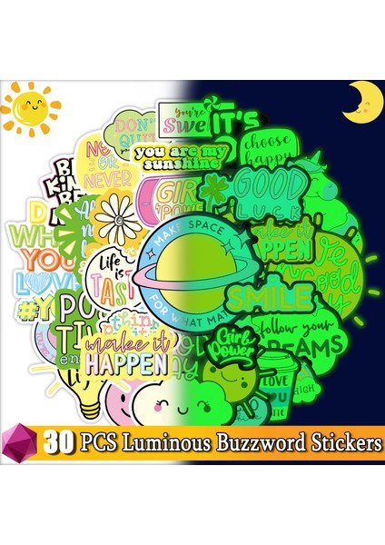 30 Adet Buzzword Stili Hayvanlar Çıkartmaları Sevimli Köpek Kedi Domuz Sticker Anime Paketi Kaykay Telefon Gitar Araba Laptop Çocuk Oyuncakları (Yurt Dışından)