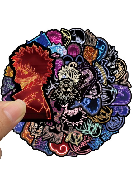 50 Adet Tarzı Pcs Çizgi Neon Serisi Anime Sticker Graffiti Sticker Kask Laptop Gitar Kaykay Bisiklet Hediye Oyuncak Pvc Sticker (Yurt Dışından) fırsatları