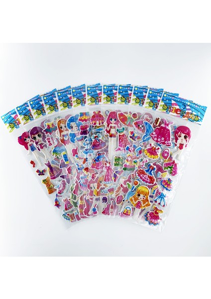 N Tarzı Çocuklar Için Farklı Bol 3D Balon Köpük Etiketler Prens ve Hayvan Araba Dıy Defter Etiket Oyuncakları (Yurt Dışından)