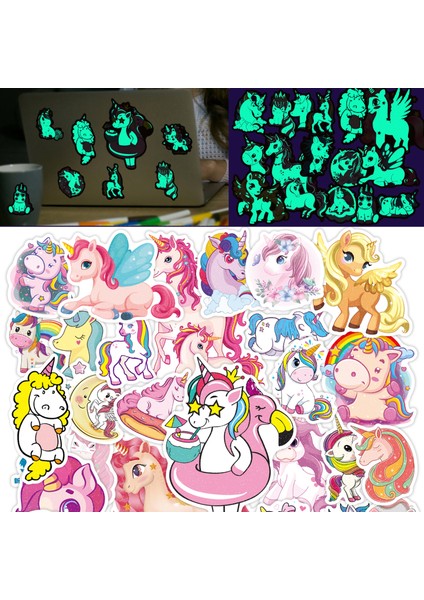 30 Adet Buzzwords Stili Parlayan Karanlıkta Unicorn Stickerlar Luminous Noel Sevimli Hayvan Sticker Laptop Şişe Bagaj Çocuk Oyuncak Hediye Parti Malzemeleri (Yurt Dışından) fiyatları