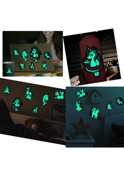 30 Adet Buzzwords Stili Parlayan Karanlıkta Unicorn Stickerlar Luminous Noel Sevimli Hayvan Sticker Laptop Şişe Bagaj Çocuk Oyuncak Hediye Parti Malzemeleri (Yurt Dışından) modelleri