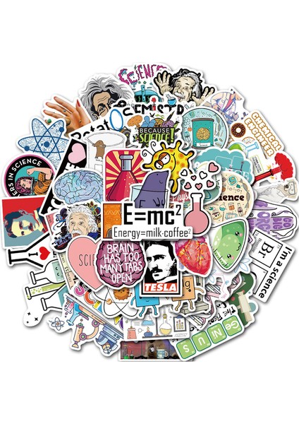 C-50 Adet Tarzı Bilim Laboratuvarı Kimya Stickerları Komik Bilim Insanları Köpek Sticker'ı Dıy Laptop Valiz Defter Motosiklet Çıkartmalar Çocuk Oyuncakları Için (Yurt Dışından) indirimleri