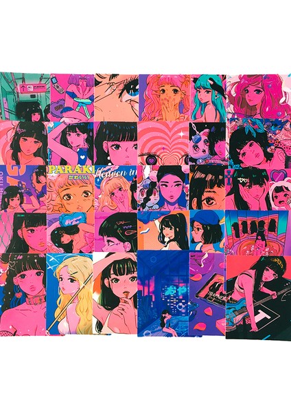 30 Adet Tarzı Pcs Retro Nostaljik Japon Çizgi Kız Sevimli Sticker Mobil Telefon Tablet Su Geçirmez Dekoratif Oyuncaklar - E-Ticaret Başlığı (Yurt Dışından)