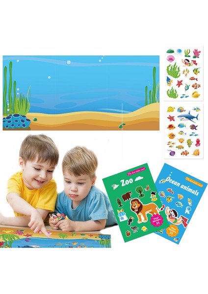1 Takım Çocuk Karikatür Tarzı Çocuklar Sticker Kitap Kendin Yap Oyun Çizgi Hayvanat Bahçesi Deniz Hayvanları Sticker Defteri Öğrenme Eğitim Kız Erkek Çocuklar Hediye (Yurt Dışından) fiyatları