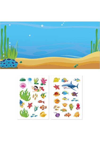 1 Takım Çocuk Karikatür Tarzı Çocuklar Sticker Kitap Kendin Yap Oyun Çizgi Hayvanat Bahçesi Deniz Hayvanları Sticker Defteri Öğrenme Eğitim Kız Erkek Çocuklar Hediye (Yurt Dışından) indirimleri