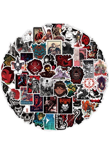 50 ADET-W1297-1298 Tarzı Pcs Çizgi Film Klasik Anime Berserk Sticker Araba Gitar Motosiklet Bagaj Bavul Kendin Yap Grafiti Sticker Etiket Çocuk F5 (Yurt Dışından) modelleri
